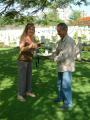 Tea? Mint or without (Sandra being waited on in Cairo!)