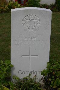 Templeux-Le-Guerard British Cemetery - Page, E