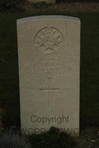 Vermelles British Cemetery - Barton, Richard John