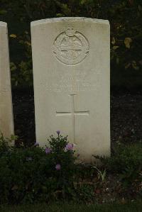 Vermelles British Cemetery - Bowden, J