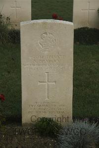 Vermelles British Cemetery - Bradley, A