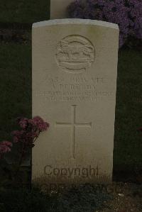 Vermelles British Cemetery - Peberdy, A