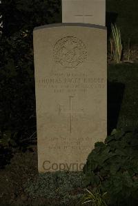 Vermelles British Cemetery - Riddle, Thomas Paget