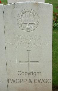 Brookwood Military Cemetery - Maiden, W J