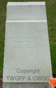 Brookwood Military Cemetery - Vanko, Antonin