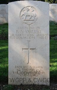 Minturno War Cemetery - Andrews, Frank Alfred