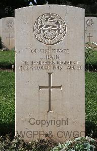 Minturno War Cemetery - Bain, Joseph