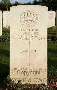 Minturno War Cemetery - Belcher, Cyril Edwin