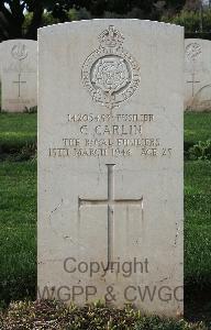 Minturno War Cemetery - Carlin, Charles