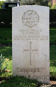 Minturno War Cemetery - Firmin, Allan Jack