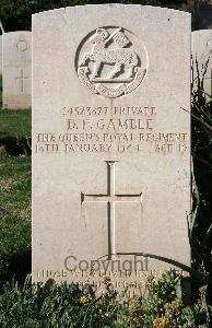 Minturno War Cemetery - Gamble, Douglas Frederick