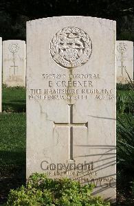 Minturno War Cemetery - Greener, Edward