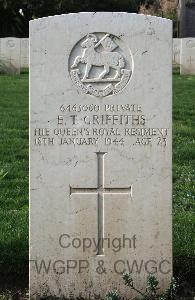 Minturno War Cemetery - Griffiths, Edgar Thomas