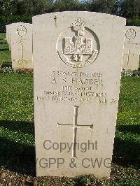 Minturno War Cemetery - Harber, Alfred Stanley