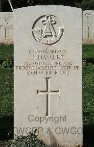 Minturno War Cemetery - Hassent, Bernard