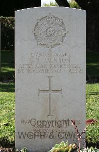 Minturno War Cemetery - Jackson, Gordon Percy Wilson