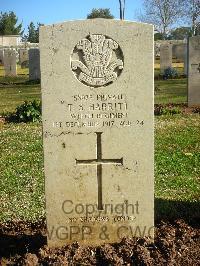 Jerusalem War Cemetery - Barritt, Tom Saunders