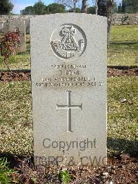 Jerusalem War Cemetery - Bebb, J