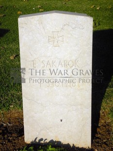 Jerusalem War Cemetery - SAKAROK, E