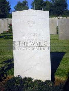 Jerusalem War Cemetery - SCHENLANGOWSKI, A
