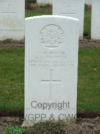Wulverghem-Lindenhoek Road Military Cemetery - Brunton, Arthur Norman