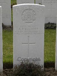 Wulverghem-Lindenhoek Road Military Cemetery - Elliott, Archibald Patterson