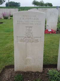 Peronne Road Cemetery Maricourt - Edwards, J R