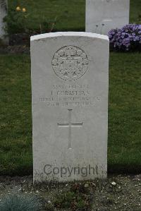Philosophe British Cemetery Mazingarbe - Christian, J
