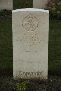 Philosophe British Cemetery Mazingarbe - Laing, T L
