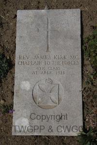 Wimereux Communal Cemetery - Kirk, The Rev. James