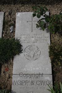 Wimereux Communal Cemetery - Malcolm, David Alexander