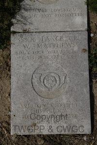 Wimereux Communal Cemetery - Matthews, William