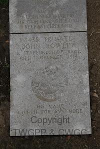 Wimereux Communal Cemetery - Rowley, John