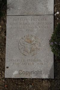 Wimereux Communal Cemetery - Simpson, John Manson