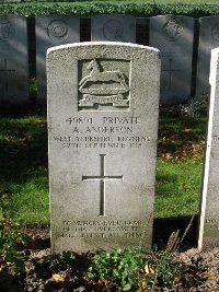 La Kreule Military Cemetery Hazebrouck - Anderson, Alfred