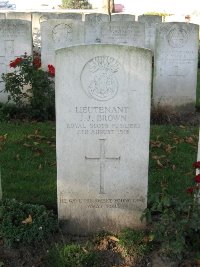 La Kreule Military Cemetery Hazebrouck - Brown, Joseph Jackson