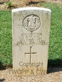 Cassino War Cemetery - Hannah, James