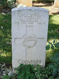 Cassino War Cemetery - Tolerton, Trevor