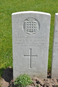 Etaples Military Cemetery - Hayley, John Rudolf Burrell