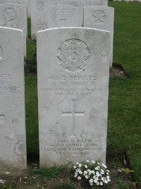 Etaples Military Cemetery - McDonald, A