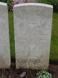 Etaples Military Cemetery - McDonald, J