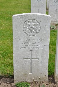 Etaples Military Cemetery - Sabin, John