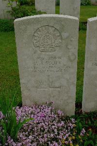 Etaples Military Cemetery - Scott, Percy James