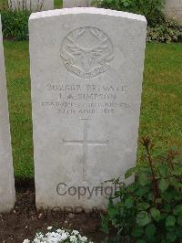 Etaples Military Cemetery - Simpson, Joseph Asher