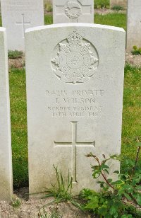 Etaples Military Cemetery - Wilson, J