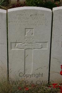 Tincourt New British Cemetery - MacDonald, William Hugh