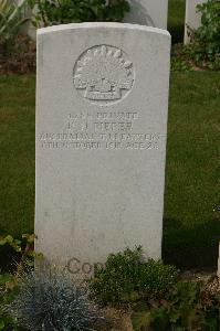Tincourt New British Cemetery - Pieper, Percival Herman