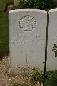Tincourt New British Cemetery - Sorensen, Frederick Johan Karl