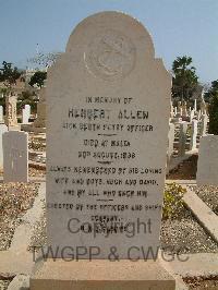 Malta (Capuccini) Naval Cemetery - Allen, Herbert