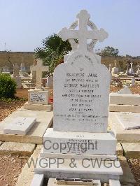 Malta (Capuccini) Naval Cemetery - Bartlett, Jane B.